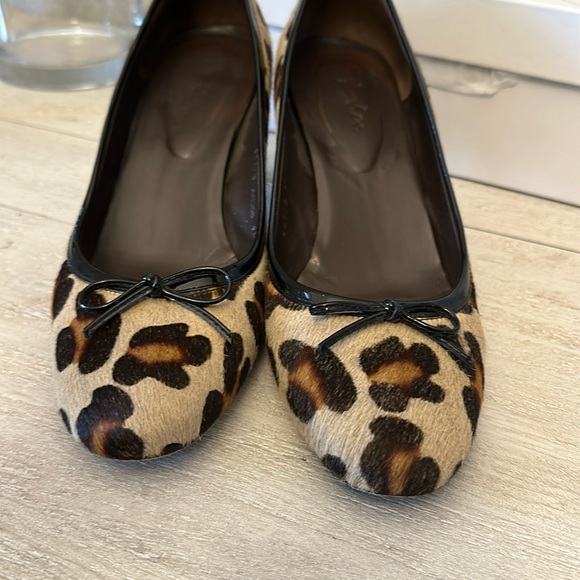 Boden Calf Hair Leopard Print Patent trim Heels EU 40 Size 9 - Picture 4 of 10